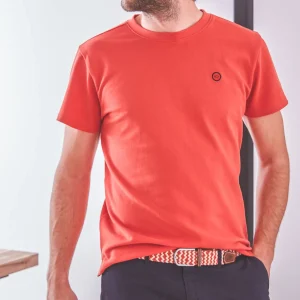 BILLYBELT T-shirt en coton biologique en maille piquée - Rouge> T-Shirts
