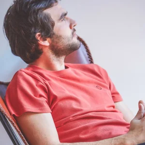 BILLYBELT T-shirt en coton biologique en maille piquée - Rouge> T-Shirts