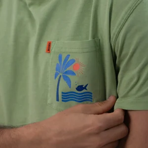 BILLYBELT T-shirt vert imprimé MARIISORÉ x> T-Shirts