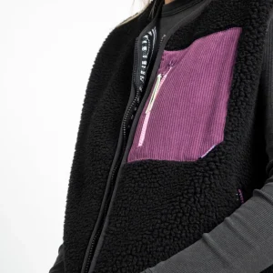 BILLYBELT Veste sherpa femme zippée sans manches Noir>Femme Vestes En Sherpa Femme